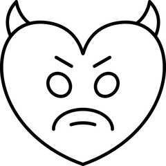 Angry Horns Heart Icon