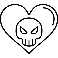 Skull Heart Icon