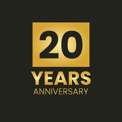 20st Anniversary logo vector design celebration event