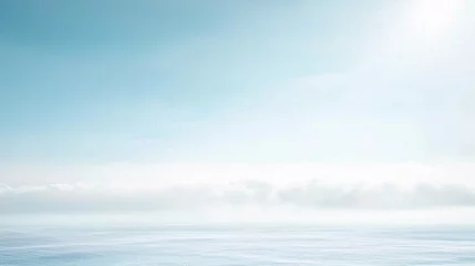 Fototapeten serene ombre pattern transitioning from light blue to deep indigo, resembling a calm ocean horizon, with smooth and seamless color blending. serene ombre pattern, light blue to deep indigo,  © PB Studio