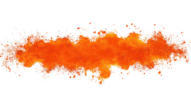 orange border painting isolated on white background