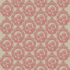 Seamless repeating floral bouquet with rose pattern, valentine's day and love fabric