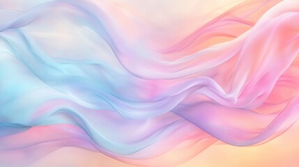 Soft Fluid Colors Flowing in Serene Waves of Pink and Blue Hues Ethereal Background for Creative Design Projects