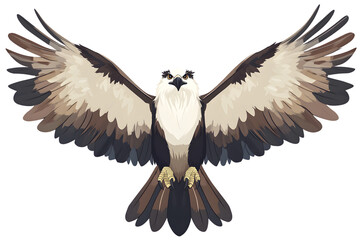 Fototapeta premium Majestic Bird of Prey with Wings Spread Wide