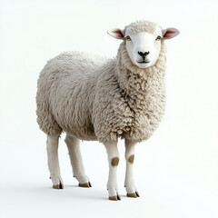 Fototapeta premium Sheep isolated on white background.