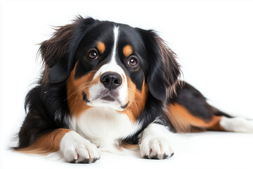Dog isolated on white background.