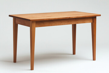 Wood table isolated on white background.