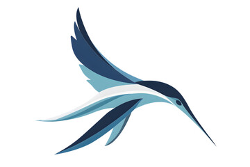 Obraz premium Stylized Bird in Flight Abstract Artwork Featuring Dynamic Wings and Sleek Design for Creative