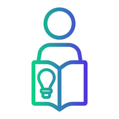 knowledge Line Gradient Icon
