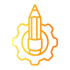 pencil Line Gradient Icon