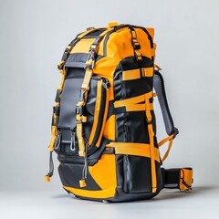 Studio shot of a lightweight paragliding backpack, isolated with soft lighting, creating a professional and versatile look