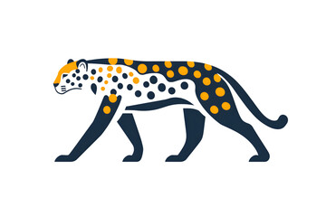 Stylized Leopard Silhouette with Vibrant Spots Modern Art Design for Creative Projects