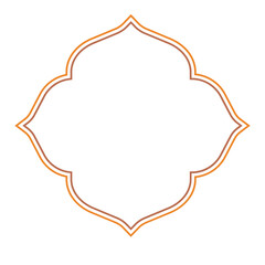 Line Islamic Border Arch Doors and Windows for Decorative Frames and Greeting Cards