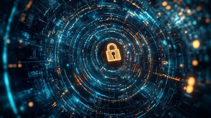 Unlocking the future virtual lock digital realm gigapixel art tech haven immersive view symbolic security