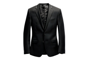Elegant black suit isolated on transparent background