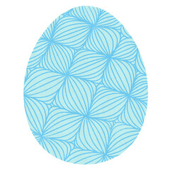 easter egg with blue ribbon
