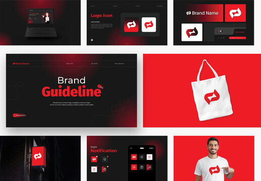 Brand Guideline Presentation With Gradient Accent