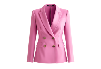 Stylish pink blazer isolated on transparent background