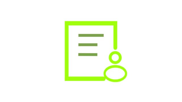 Curriculum vitae application with pencil line icon