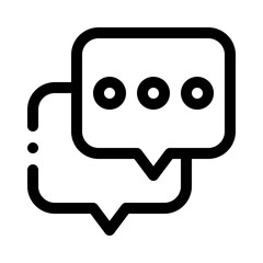 Speech bubble line icon