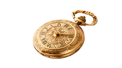 Golden Vintage Pocket Watch png