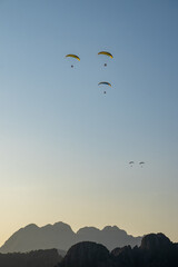 paragliding in the mountains