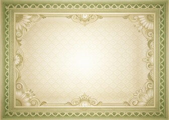 Vintage Certificate Template: Retro Diploma Design, Formal Borders, Low Light Photography