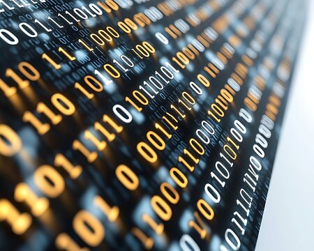 A visual representation of a digital binary code sequence