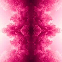 Fototapeta premium Abstract pink ink cloud, swirling in water. Bold color explosion, dynamic smoke effect, artistic background.