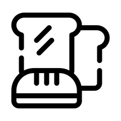 Bread loaf line icon