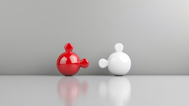 A puzzle with two different pieces connecting symbolizes mediation bridging differences and finding common ground. Clear composition with no excessive blur.
