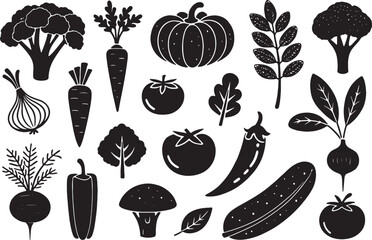 set of vegetables vector illustration