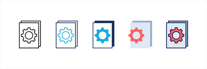 Manual Multi Style Icon Set