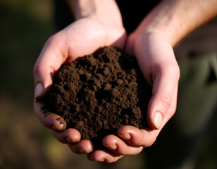 Vineyard Soil and Tradition: Farmer’s Hands Holding Winemaking Heritage
