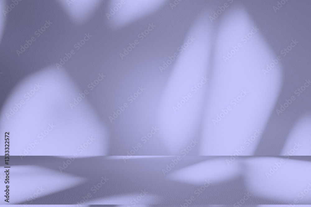 Aufkleber wall interior background, studio and backdrops show products. with soft light shadow from window col