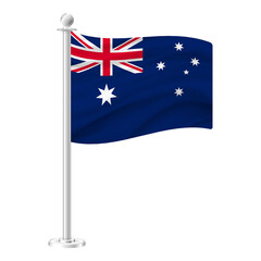 Fototapeta premium 3d render flag of Australia, transparent background