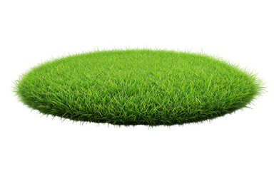 Patch of fresh green lawn grass, cut out