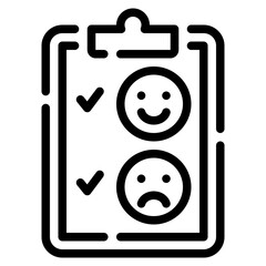 Feedback Survey Icon with Emotion Faces