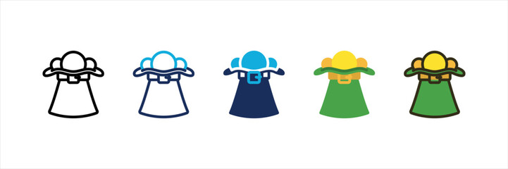 Hat Multi Style Icon Set