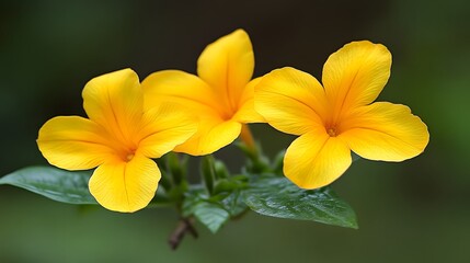 Fototapeta premium Vibrant Yellow Flowers Closeup Nature Photography