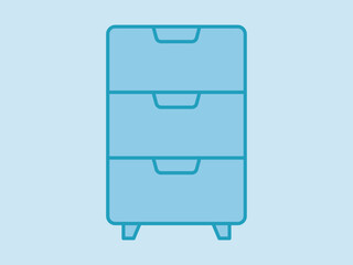 Drawer icon. Furniture and Interior vector icon concept. Simple vector line icon.