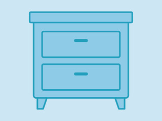 Bedside Table icon. Furniture and Interior vector icon concept. Simple vector line icon.