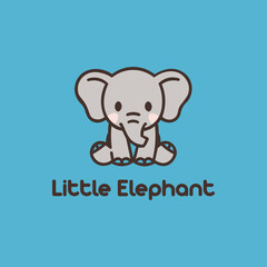  Elephant Baby Logo Vector Design