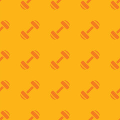 Gym fitness pattern background, dumbbells seamless pattern, seamless dumbbell pattern background