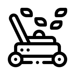 Lawn mower line icon