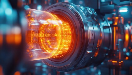 A nuclear fusion research facility aiming to develop clean, limitless energy sources, Nuclear Energy, Futuristic and groundbreaking