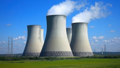 Fototapeta premium Nuclear power plants undergoing safety tests to ensure secure energy production, Nuclear Energy, Secure and powerful