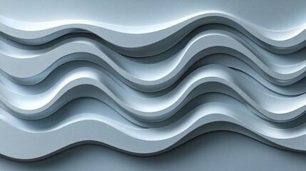 Fototapeta premium Elegant Flowing Waves in Soft Light Creating a Calming Abstract Background Design