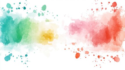 Obraz premium Abstract Watercolor Rainbow Background