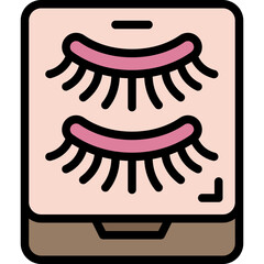 false eyelashes filled outline icon
